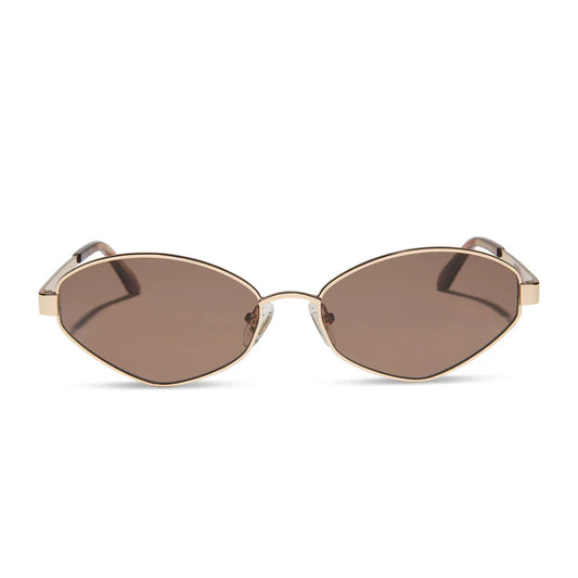 DIFF- Jojo Fletcher- Jordy Gold Horn Tortoise Brown Sunglasses