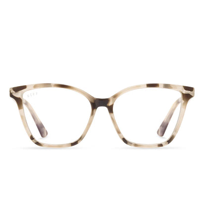 DIFF- Leah- Cream Tortoise Blue Light Readers 2.0
