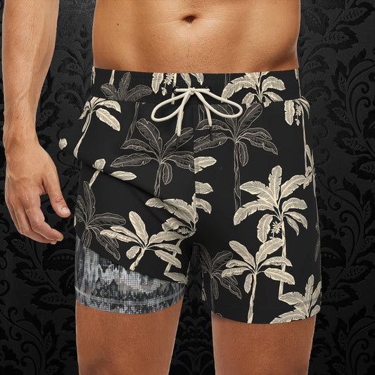 Lobue black stone men's printed swim shorts