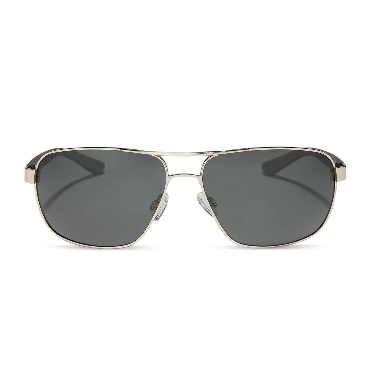 DIFF- Matchpoint - Silver Matte Black Grey Polarized Sunglasses