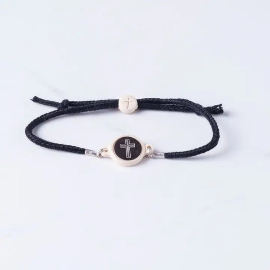 Tap To Pray® Survivor Series Bracelet Onyx Cross