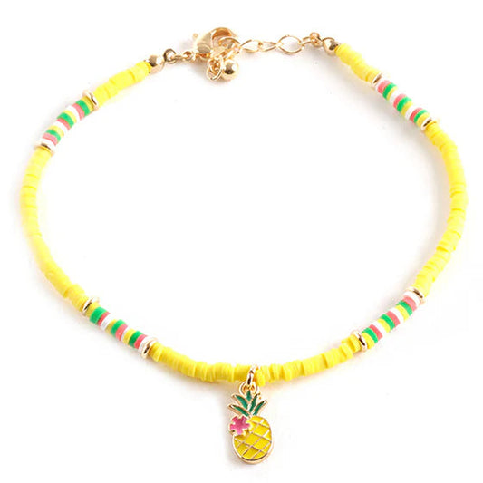 Fimo Metal Pineapple Anklet