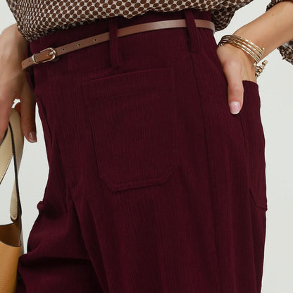 Corduroy Wide Leg Pants by Umgee