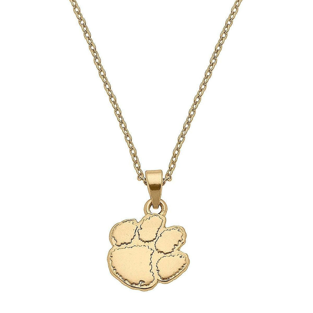 Clemson Tigers 24K Gold Plated Pendant Necklace