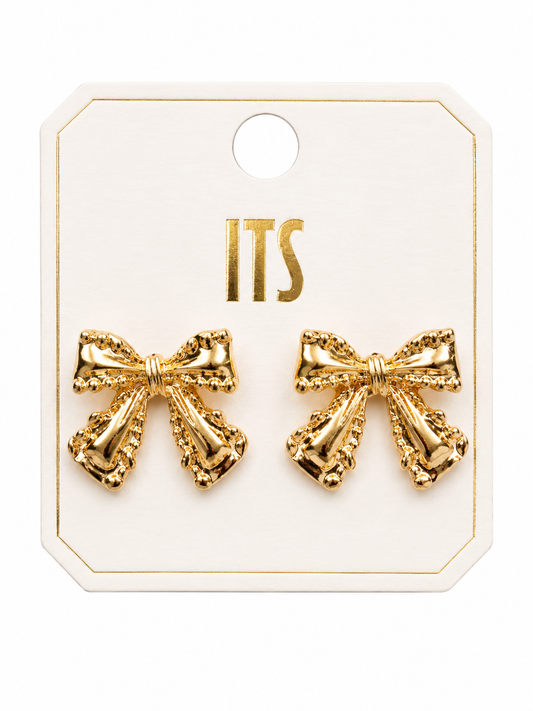 Golden Belle Bow Studs