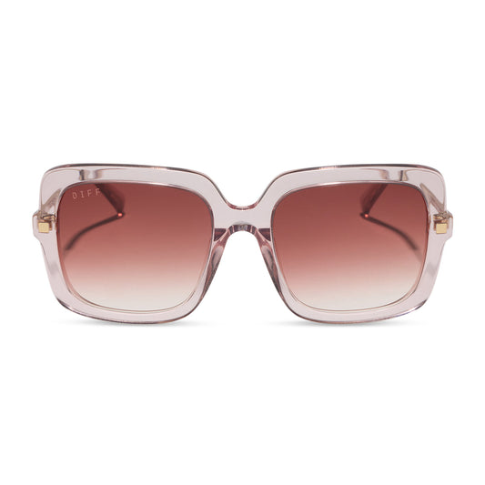 DIFF- Sandra- Light Pink Crystal Dusk Gradient Sunglasses