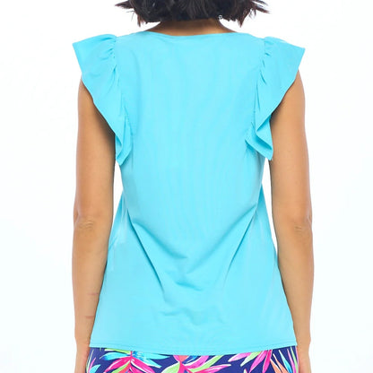 Coleen Tiered Cap Sleeve Top by Aryeh