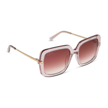 DIFF- Sandra- Light Pink Crystal Dusk Gradient Sunglasses