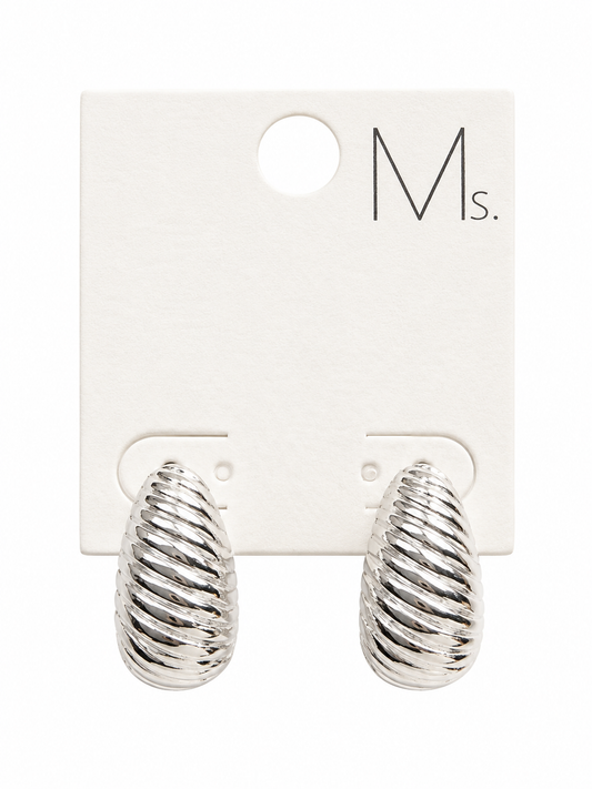 Silver Tide Hoops