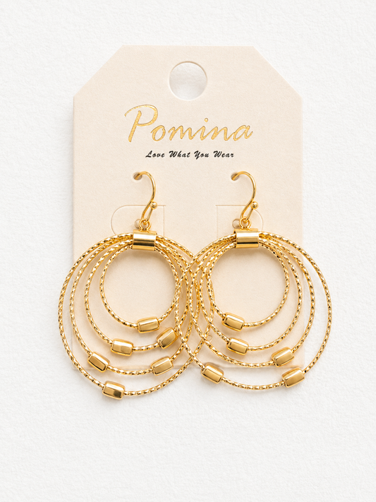 Golden Cascade Hoops