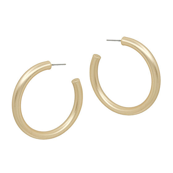 Bold Metal Hoop Earring- 45mm
