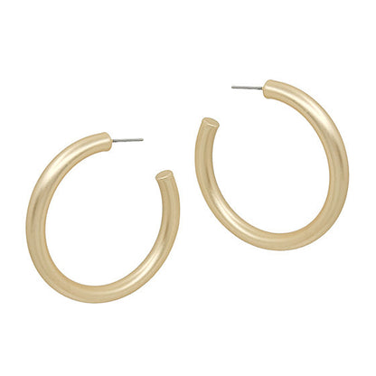 Bold Metal Hoop Earring- 45mm