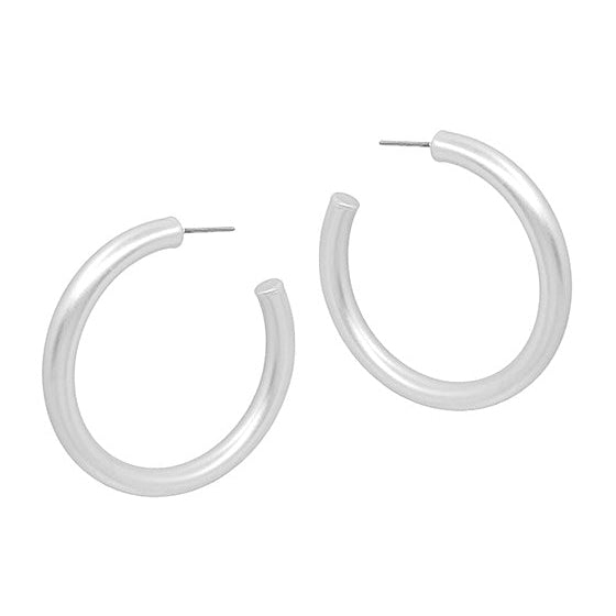 Bold Metal Hoop Earring- 45mm