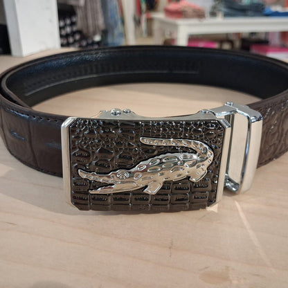 The Midnight Gator Statement Belt for Men