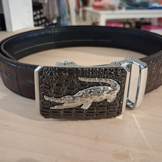 The Midnight Gator Statement Belt for Men