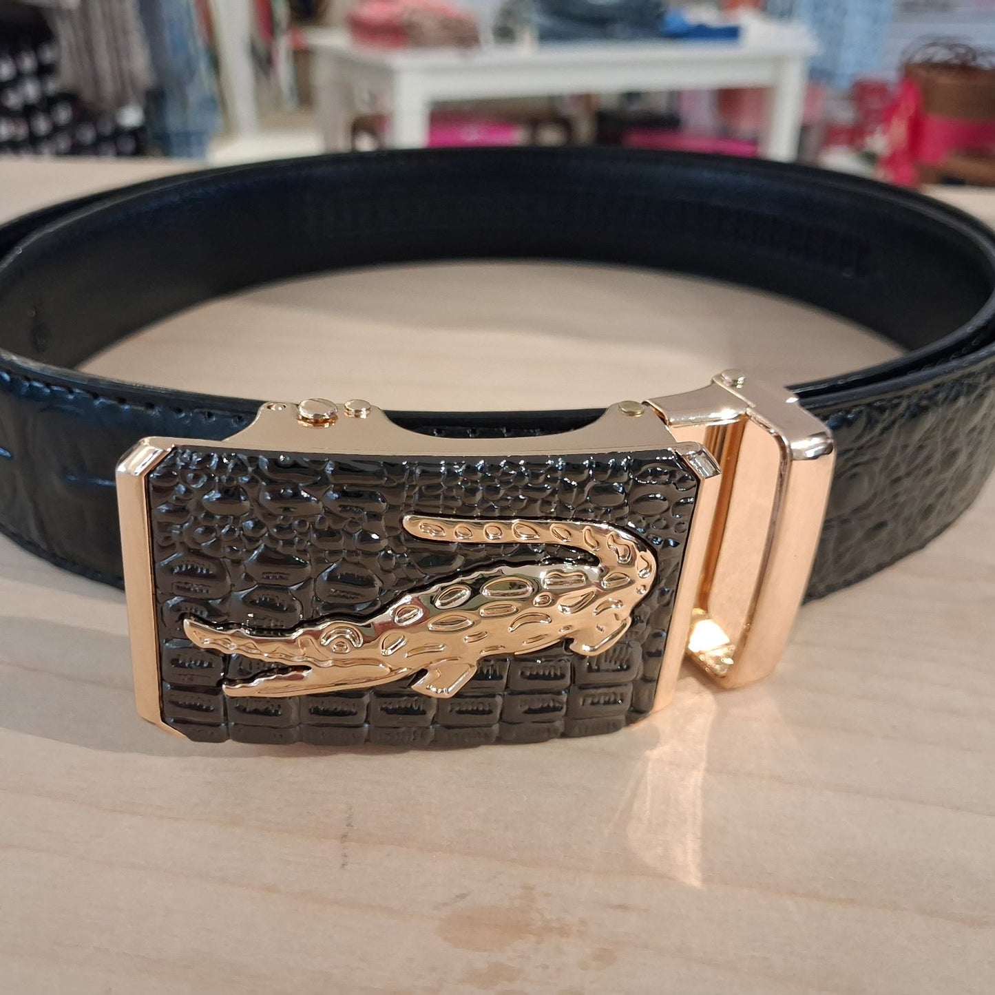 The Midnight Gator Statement Belt for Men