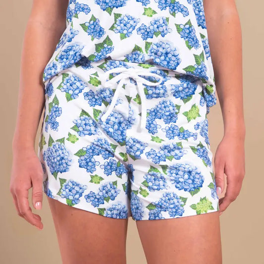 Blue Hydrangea Shorts