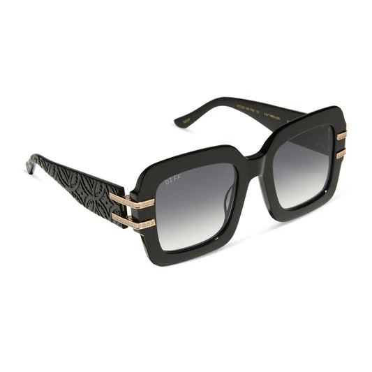 DIFF- Tanya Mcquoid- Luxe Black Rich Grey Gradient Sunglasses