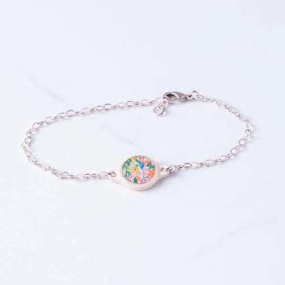 Tap To Pray® Survivor Series Bracelet-Silver Plated Wildflowers