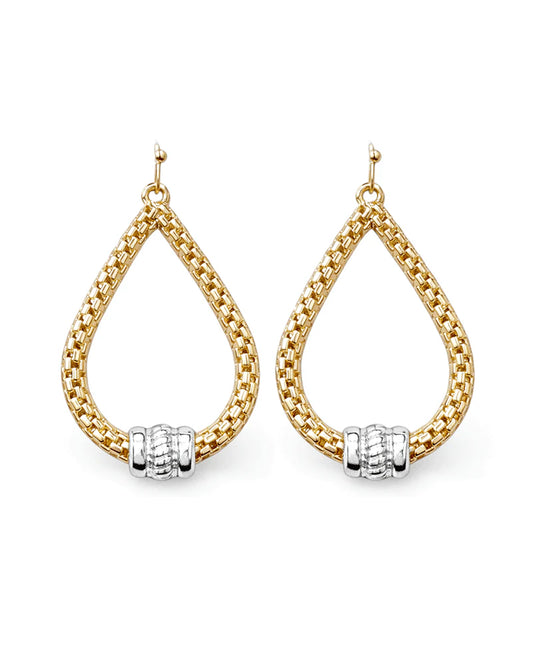 Woven Accent Teardrop Earring